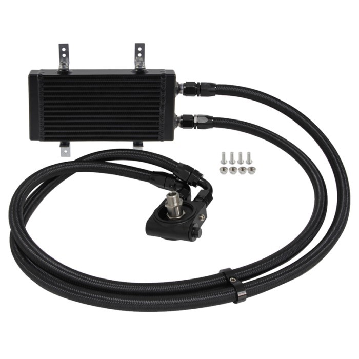 Oil Cooler C +/- 0.5 degree Filter Adapter Hose Kit Small Dual Pass thermostatic 73degrees Bar & Pl