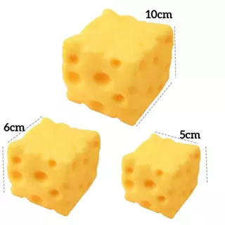 3PCS Square ชีส Pinch ความดัน Ball 2026 ใหม่ Decompress Relax Vent Ball สํานักงานตกแต่งบ้าน Viscous ช้า Rebound ของขวัญสําหรับผู้ใหญ่เด็ก
