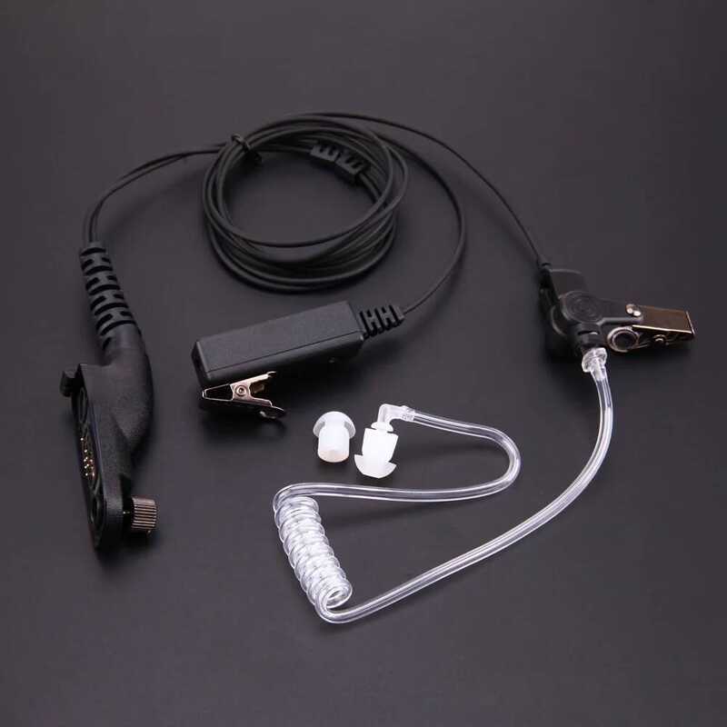 ▥ Air Acoustic Tube Earpiece PTT Mic Headset For Motorola Xir P8668 P8260 P8268 P8620 P8628 APX