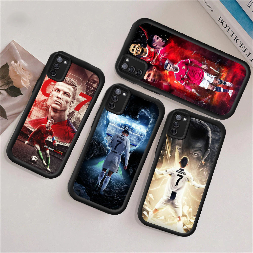 WC9 ฟุตบอล Ronaldo สําหรับ Hp ชุบ Samsung A53 F04 FE A73 A55 A71 A54 S20 M04 S21 5G วัสดุ TPU