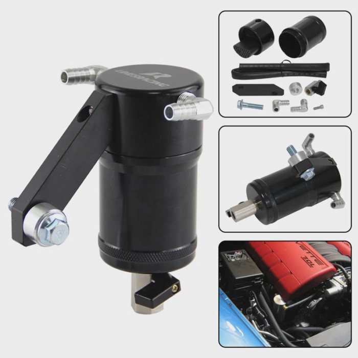 Oil Catch Can Tank For 05-12 Chevrolet Chevy Corvette LS2 LS3 LS7 Z06 Aluminum