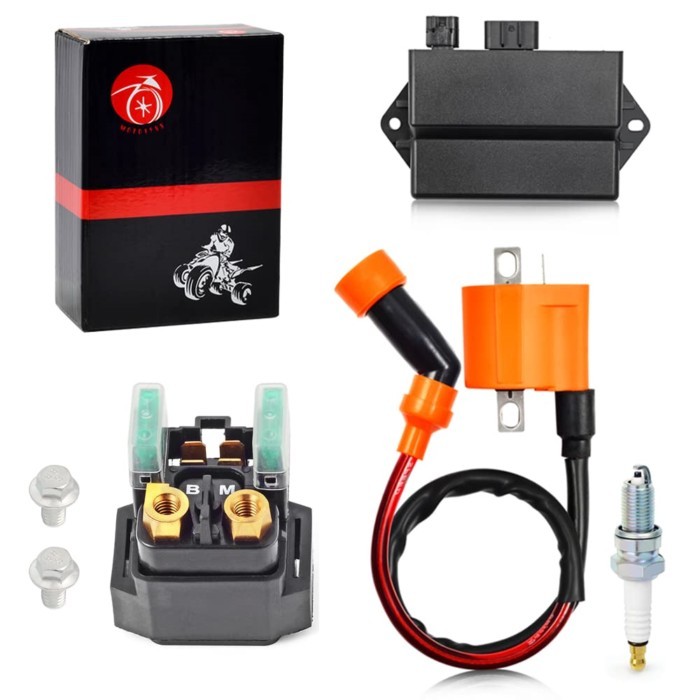 Starter Relay and Ignition Coil Igniter CDI Spark Plug For Yamaha Raptor 350 2004-2013 1D0-81940-02