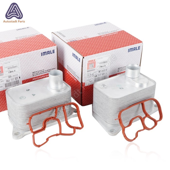 06K 117 021 J Aluminium Engine Oil Radiator Cooler For Golf MK6 Passat Jetta Tiguan A4 Q3 Q5 Skoda