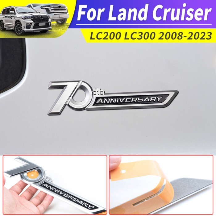 For 2008-2022 Toyota Land Cruiser 300 200 Lc300 LC200 70th Anniversary Logo Decoration Label Appear