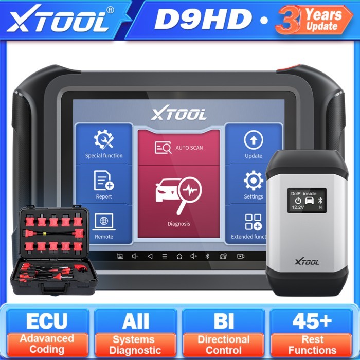 XTOOL D9HD For Truck 24&12VCar Scaner Topology Mapping Auto Diagnostic Tool Programmable Module Ins