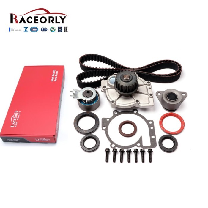 RACEORLY Timing Belt Kit Water Pump for Volvo S40 S60 XC70 XC90 2.3L 2.4L 2.5L