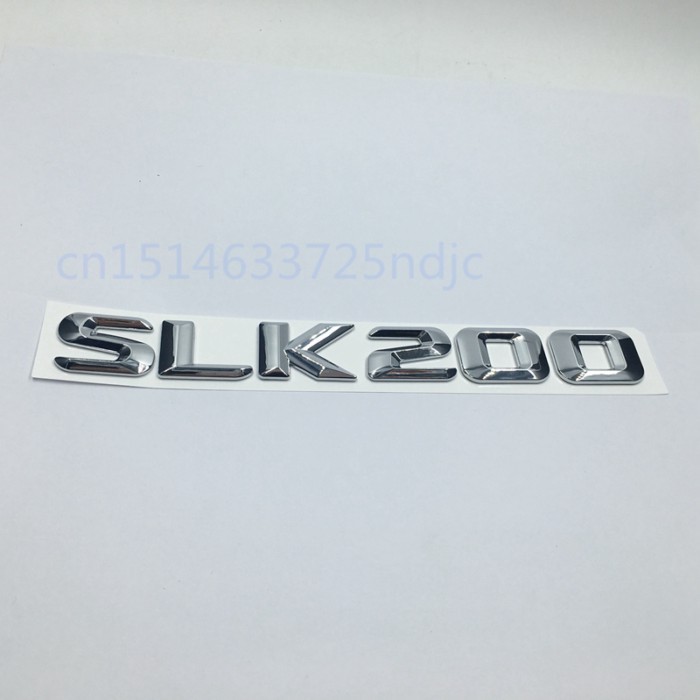 Car Rear Trunk Lid Emblem Chrome number Letters SLK 200 For R170 R171 R172 SLK200