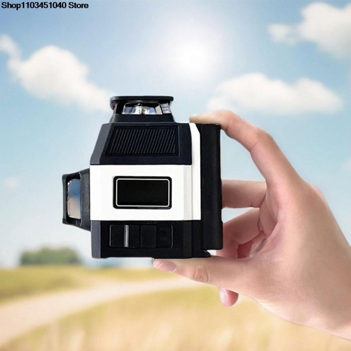 12 Lines Mini Laser Level  3D level Self-Leveling 360° Horizontal and Vertical Cross Green Laser Be