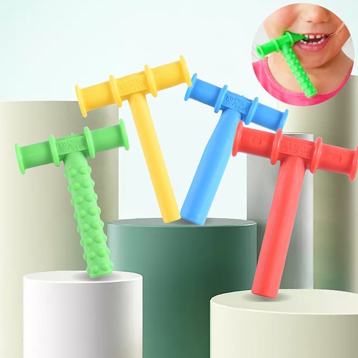 Kid Chewing Tube Speech Therapy Teeth Massager Children Talk Tools For Autism Sensory Speak Oral Mu