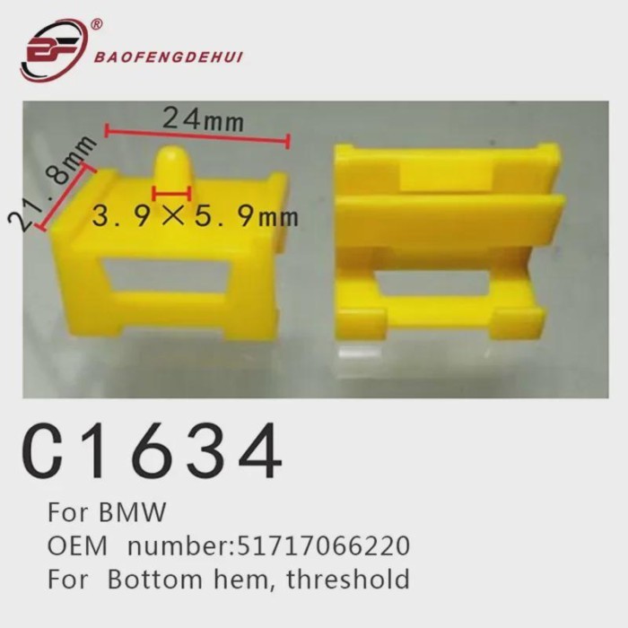 Bottom Hem Fastener For Car Positioner For BMW M3 M6 E60 E61 E63 E64 E92 E93 316i 318i 320d 5171706