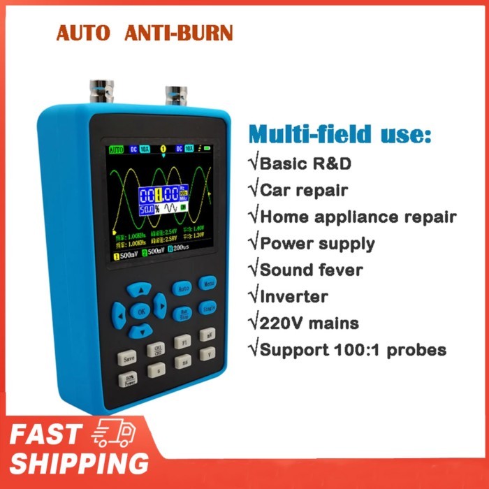 DSO2512G 2 In 1 Dual Channel Oscilloscope 10mV Minimum Vertical Sensitivity FFT Spectrum Analysis 1