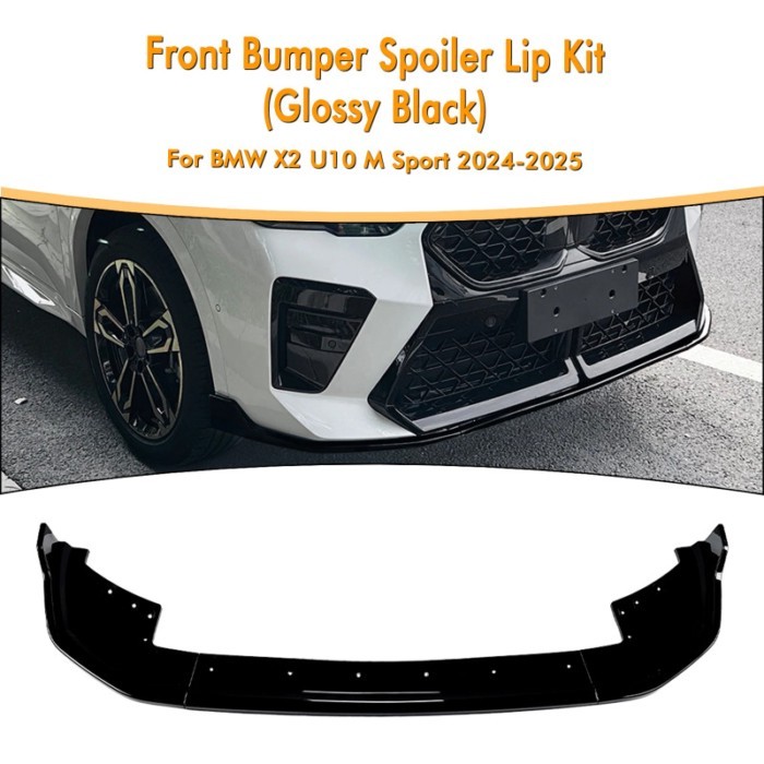 Car Front Bumper Splitter Spoiler Lip For BMW X2 U10 M Sport 2023 2024 2025