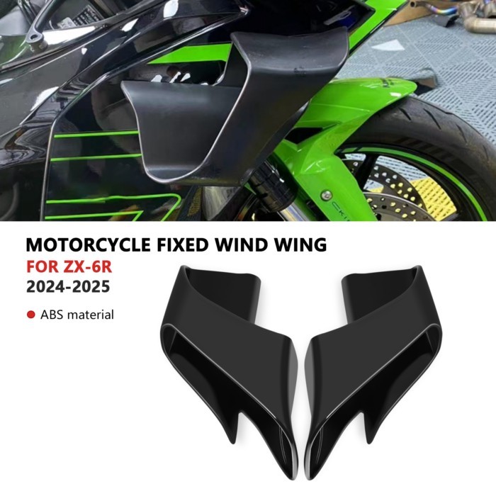 For ZX6R 2025 ZX-6R 2024 zx6r 636 2024 ZX636 2025 Motorcycle Downforce Naked Side Spoilers Winglet