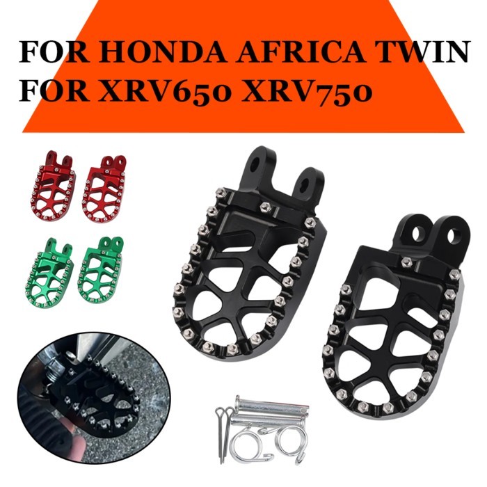 Motorcycle CNC Foot Pegs Rests Footrest Footpeg Pedals For HONDA AFRICA TWIN XRV 650 XRV 750 XRV650