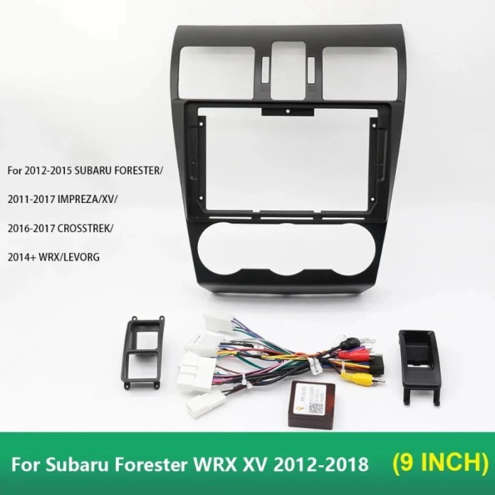 9 Inch Car Frame Fascia Adapter  For Subaru Forester XV WRX Levorg 2013-2018 Android Radio Dash Fit