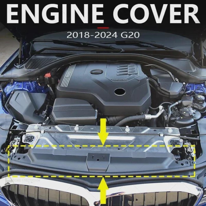 for 2018-2024 G20 BMW 330e 330eX 330i 330iX M340i M340iX Center Upper Compartment Engine Cover 5176