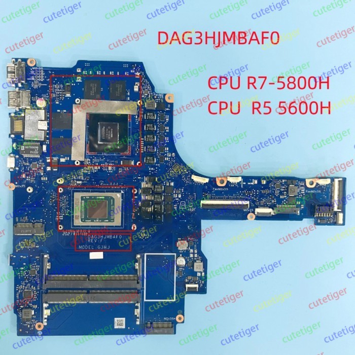 For Pavilion 15-EC15-EC Laptop Motherboard with CPU R7-5800H R5 5600H RTX3050 RTX3050TI DDR4 100% F