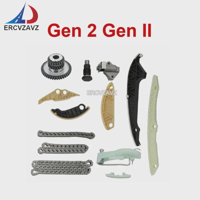 13PCS Timing Chain Kit 06K109467 for 2009-16 Volkswagen Tiguan Audi A4 A5 A6 Q5 1.8T 2.0T L Turboch