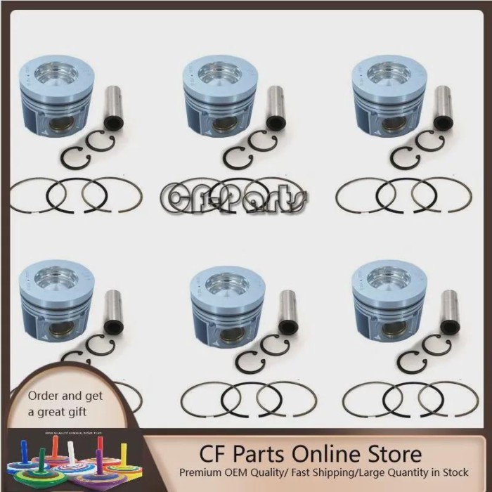 New 4 Sets STD Piston Kit With Ring S130A-E0100 Fit For Hino J05E Engine 112MM