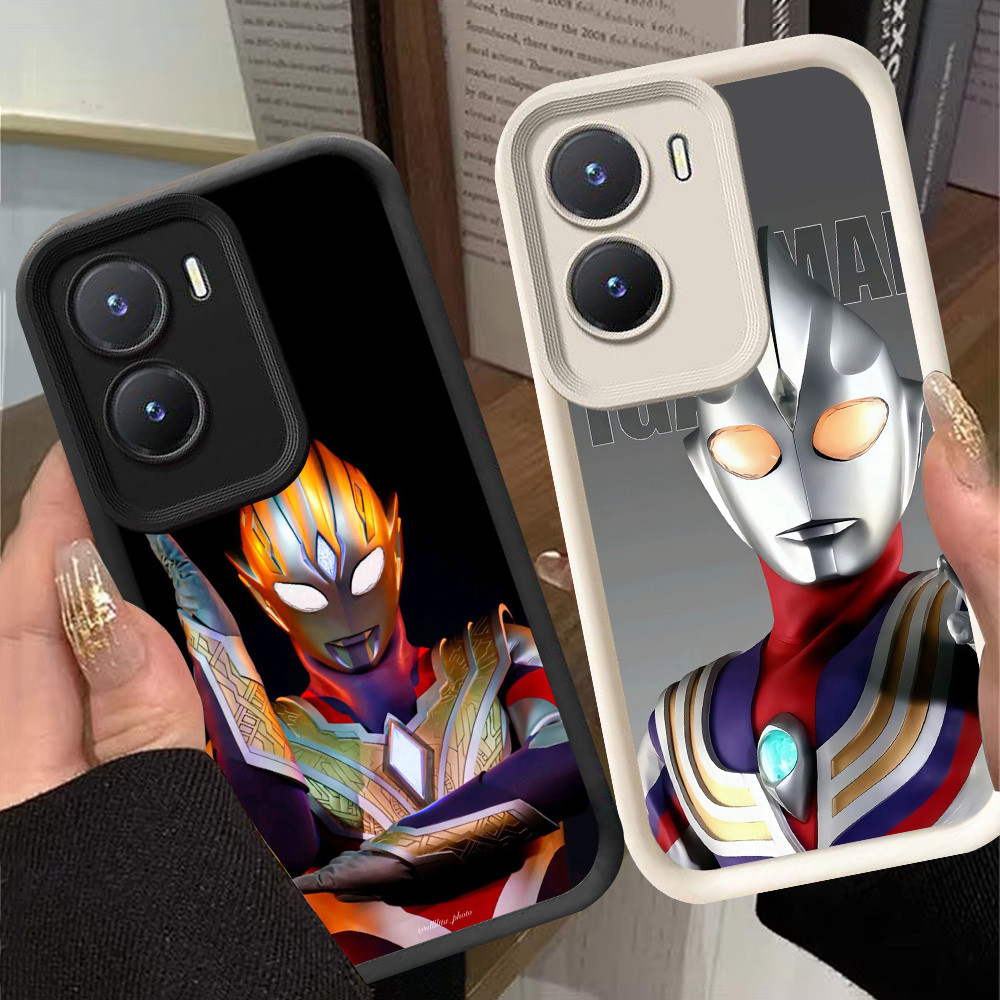 G-57 Ultraman Casing สําหรับ VIVO Y35 Y15s Y01A Y22 Y01 Y22s Y15a 5G สีดําและสีขาว