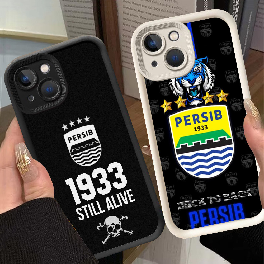 G-63 Persib Casing สําหรับ iPhone 8 7 13 14 Pro Max Plus สีดําและสีขาว