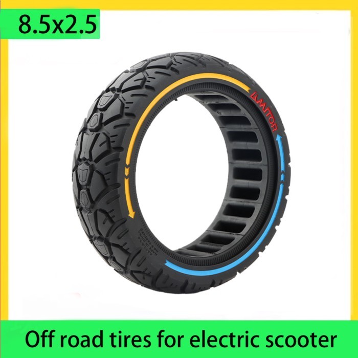 Colorful light elastic solid tire 8.5 inch 56 slot universal 8.5 * 2.5electric scooter off-road tir