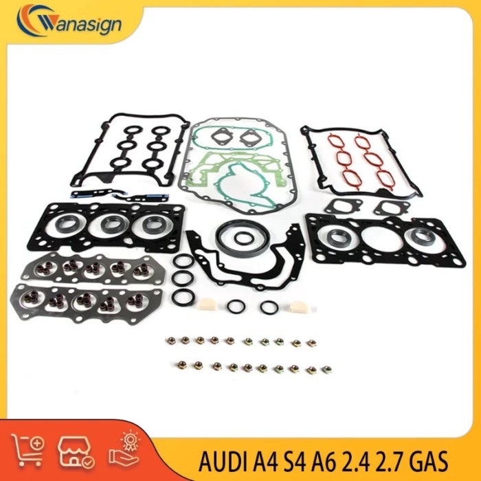AUTO ENGINE PARTS Gaskets Set Repair Kit Fit For AUDI A4 S4 A6 2.4L 2.7L V6 GAS 2.4 2.7 L T Turbo q