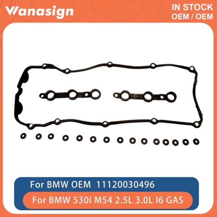Engine Valve Cover Gasket Set Fit 2.5 3.0 L For BMW X3 X5 325i 525i 530i 330i M54 M54B25 M54B30 2.5