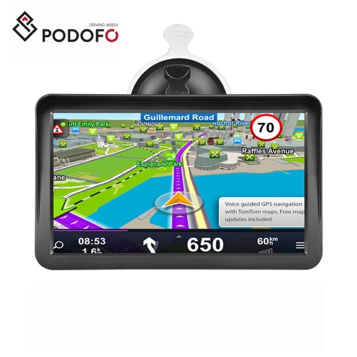 Podofo 9" GPS Navigation GPS Navigator LCD Touch Screen 8GB With FM/AV-in/TF Card Slot/Built-in bat
