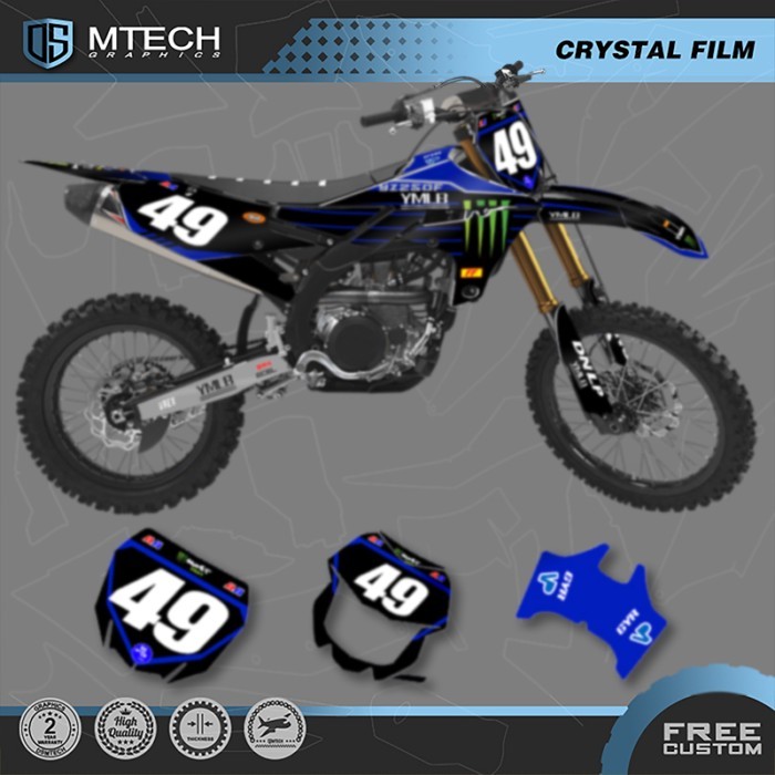 DSMTECH Motorcycle Sticker Graphics Decals for Yamaha YZ450F YZF 450 2018-2022 YZ250F YZF250 2019 2