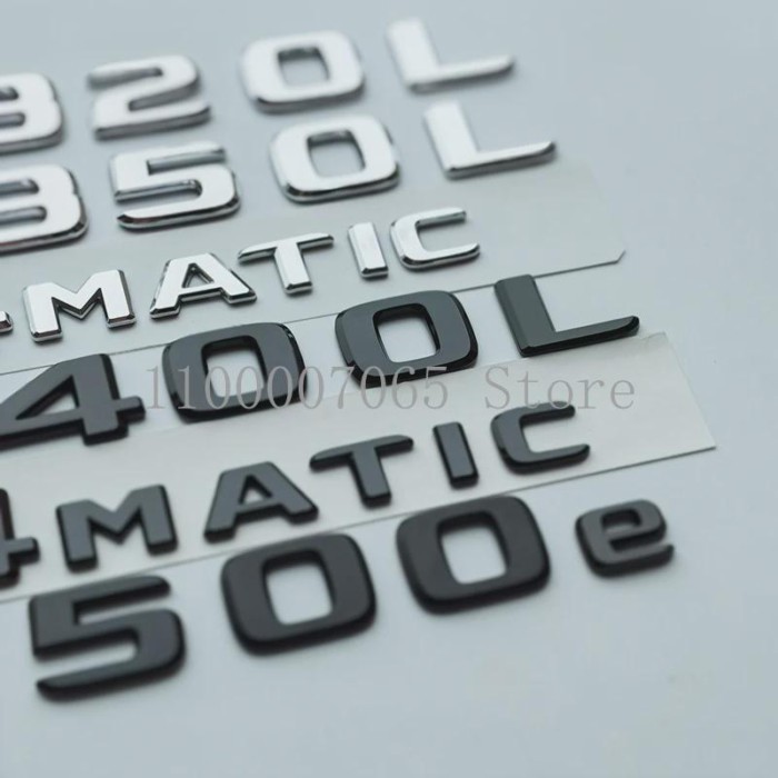 2017 Letters S320L S350L S400L S450L S500L S500e S560e S560eL 4Matic Emblem for Mercedes Benz Car T