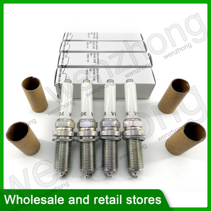 4Pcs 06K905601E 06K905601B Original Dual Platinum Spark Plug Candles For Golf R Passat Tuian 2.0T 1