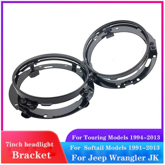 Universal 7 Inch Headlight Mounting Bracket Aluminum Round Headlight Rings Simple Installation for