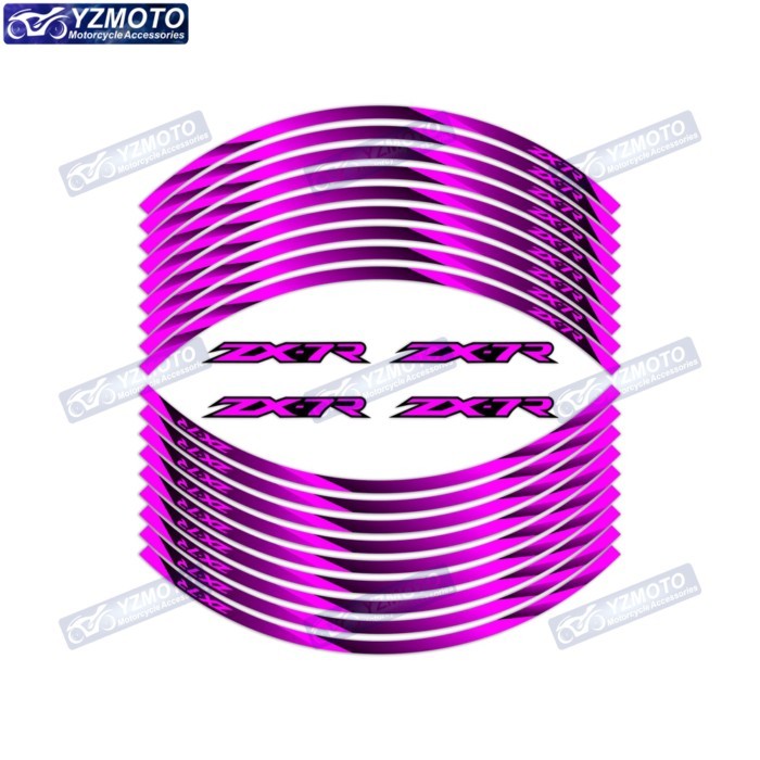 For Kawasaki ZX-7R ZX7R Motorcycle 17 Inch Front And Rear Wheel Hub Sticker Waterproof Reflective D