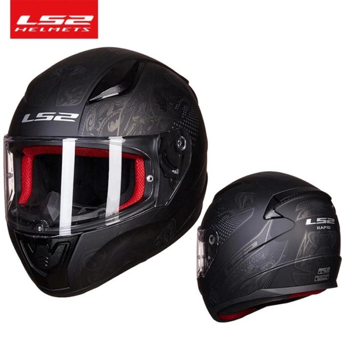 LS2 Original Motorcycle Helmet Capacete LS2 FF353 RAPID HD Anti-fog Full Face Motorbike Street Raci