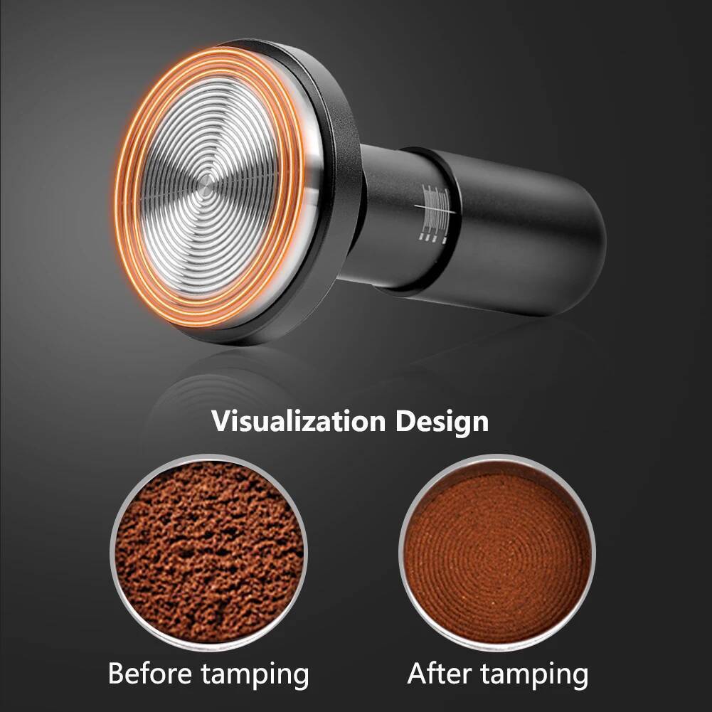 IKAPE Calibration Espresso Tamper, Coffee Tamper with 20-35lbs ปรับความดันคุณสมบัติ, ฤดูใบไม้ผลิโหลด