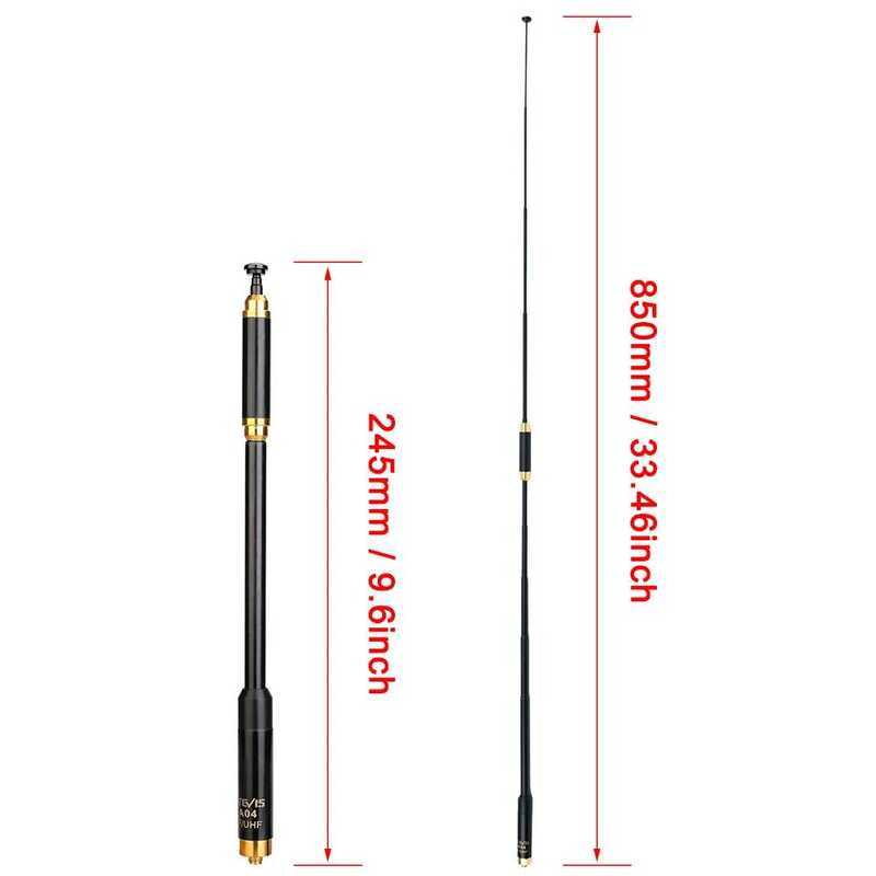 ▥ Ha04 H777 Walkie Talkie Antenna Sma-F UV Dual Band 144/430Mhz Handheld Radios For  Uv-