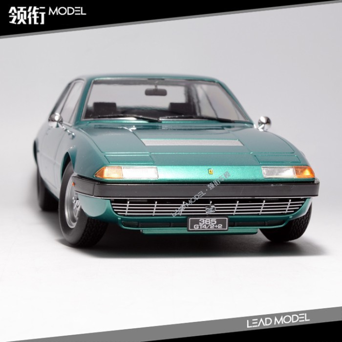 สต็อกพร้อม|KK-scale 1/18 365GT 2+2 โมเดลรถ สีเขียว