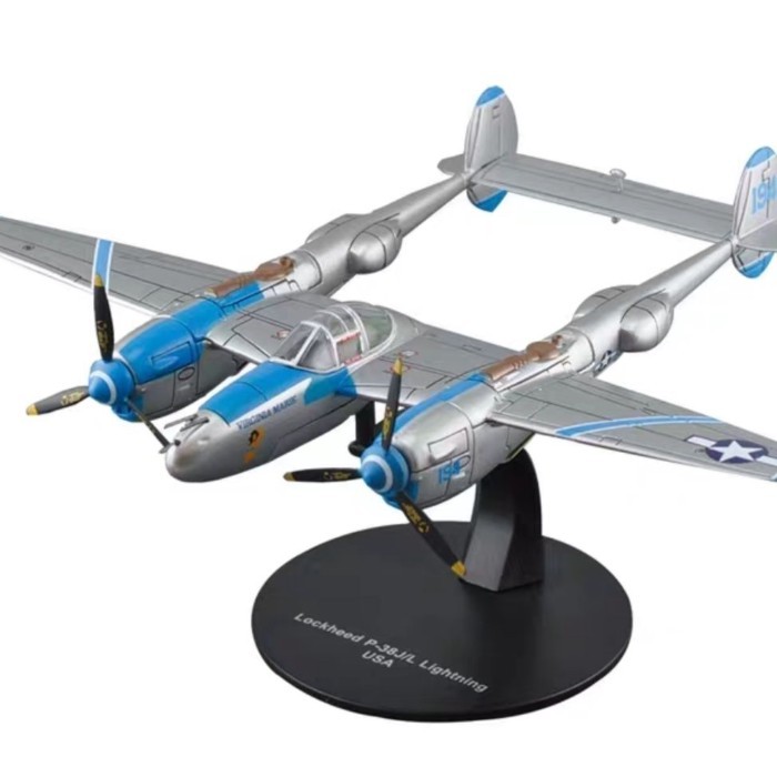 DeAGOSTINI Masterpiece Aircraft 1/72 No.90 American P38 Lightning Fighter สําเร็จรูปโลหะผสมรุ่นยี่ห้