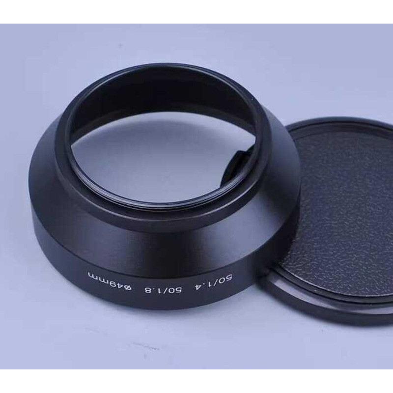 49 มม. Calibre 50/1.4 1.8 ฮูดโลหะพร้อมฝาครอบ Canon Pentacle Too Hard FE 55 1.8 ZA