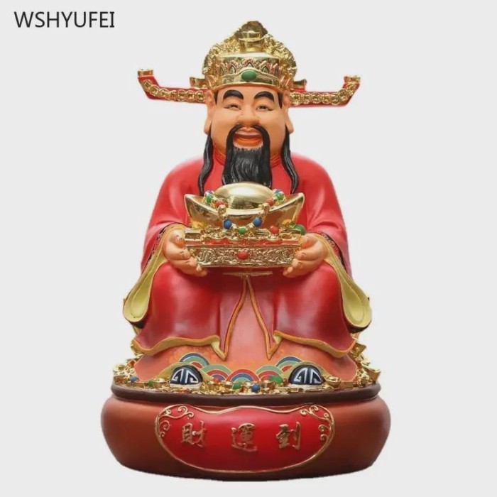 Resin God of Wealth Recruits God of Wealth, Home Offering of God of Wealth,Opening of Store, Buddha
