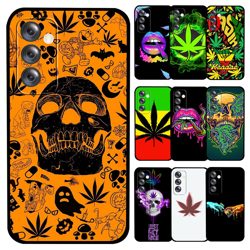 Realme Note 50 60 60X Narzo N65 70 70Pro 70Xซิลิโคนนุ่มTPUปลอก 6XR8 ใบวัชพืชเคสโทรศัพท์ฝาครอบ