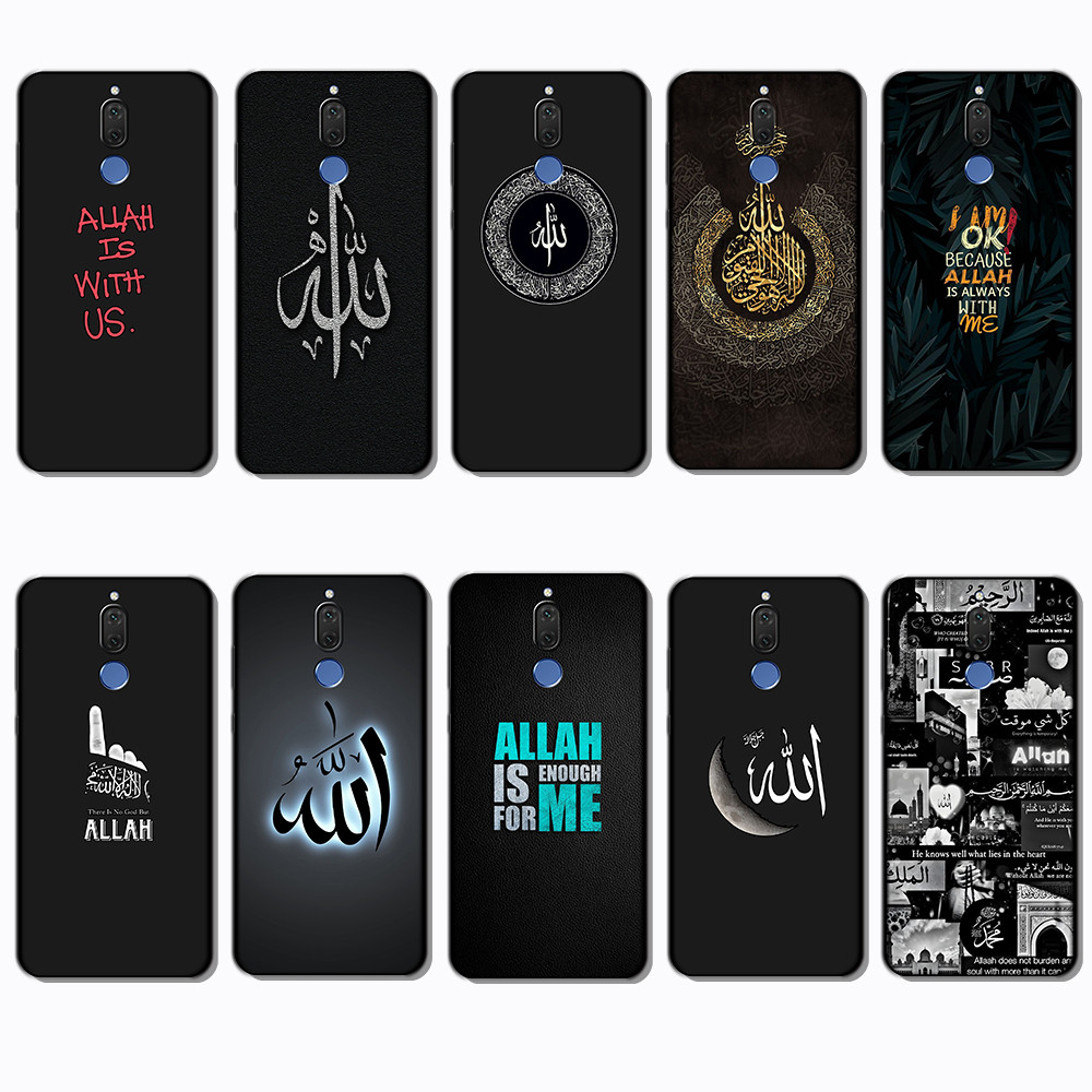 สําหรับ Huawei Nova 2 Lite 2i 3 3i 4E 5i 5T 7 SE 8i VS10 allah Slim Black Border TPU Soft Case | โทร