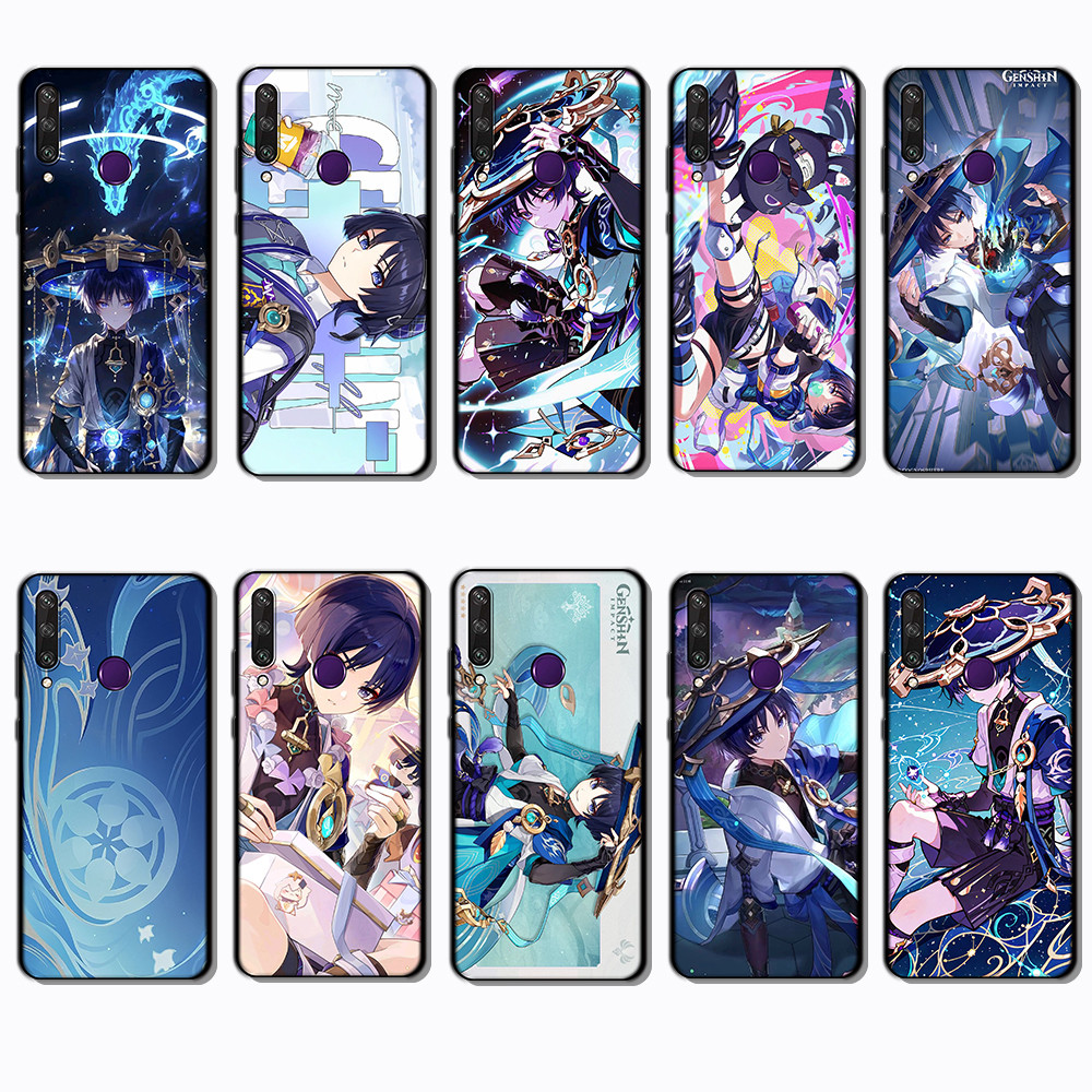 สําหรับ Huawei Y6P Y7A Y8P Y9A Y5 Y6 Prime NF15 Scaramouche ขอบสีดําเคสโทรศัพท์ TPU | ยืดหยุ่น กันกร