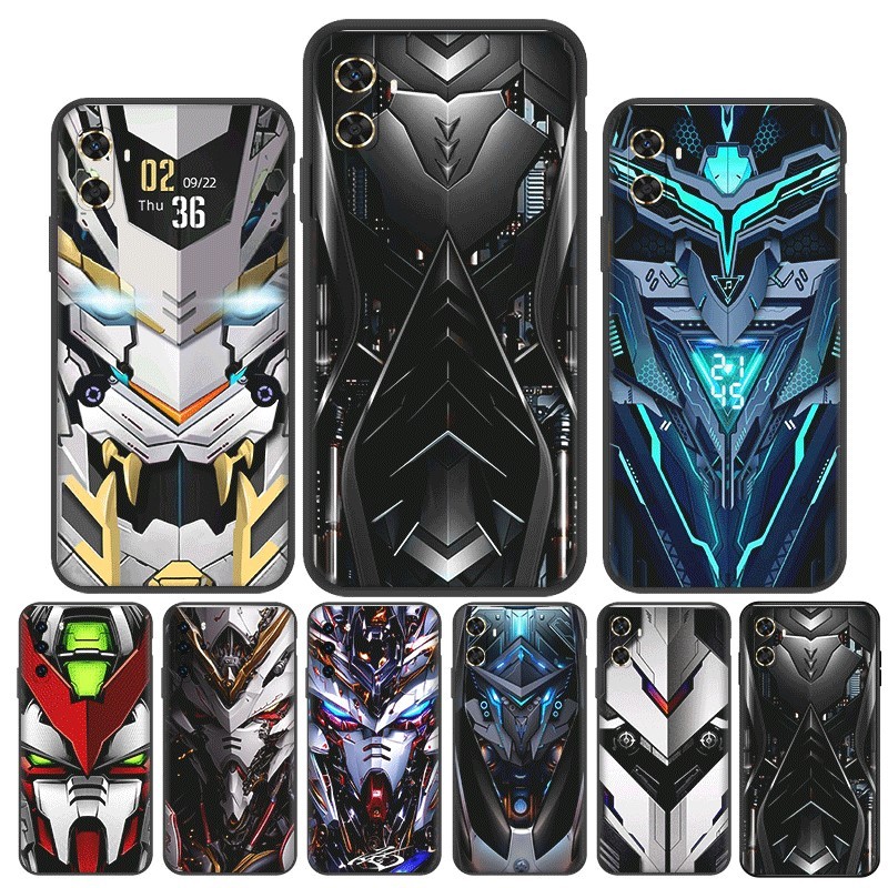 Huawei Y9A Y5 Y6s Y6 Pro Y7 Y9 Prime ความเข้ากันได้เคสโทรศัพท์ TPU ฝาครอบป้องกันแบบนุ่มรถยนต์ Gundam
