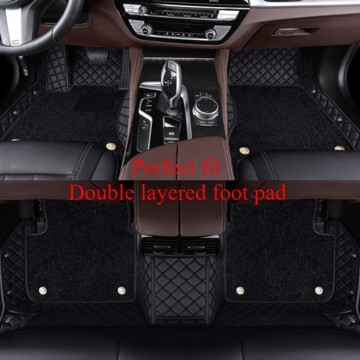 Custom Double Layered Color Car Floor Mats for BMW X1 E84 F48 X2 F39 X4 F26 G02 2018-2023 Interior