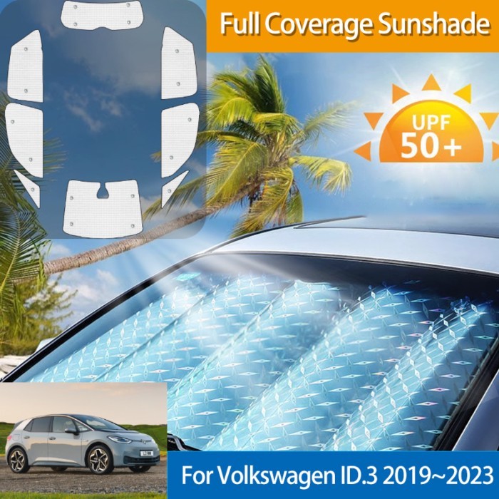 For Volkswagen ID.3  VW ID3 2019-2023 Car Full Sunshades Auto Accessories Anti-UV Protection Paraso