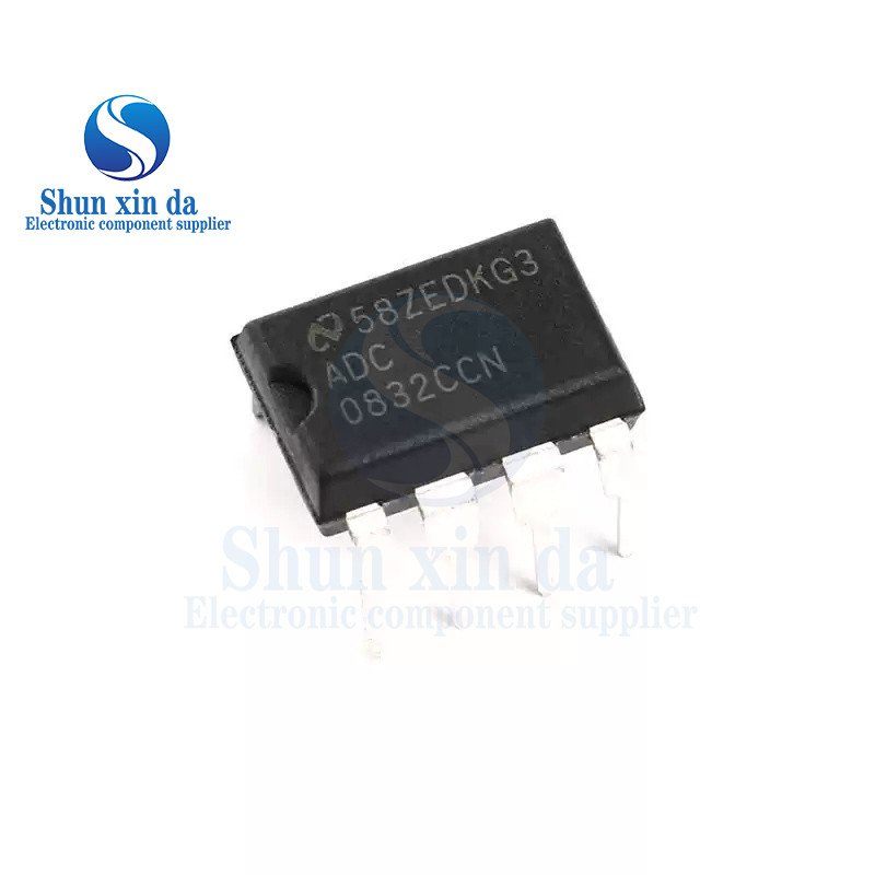 ADC0832CCN 0832CCN ADC0832 31KSPS DIP-8 Analog To Digital Converters ADC 8-Bit Serial I/O A/D Conver