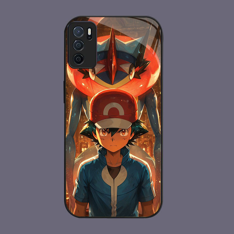 HW-25 Pokemon Pikachu แก้วแก้วสําหรับ OPPO Reno A74 6 A95 A54S A16 A16S F19 F19S Lite