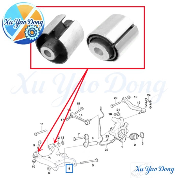 Rear Lower Control Arm Bushing For Bmw E60 E63 E64 520i 523i 525i 528i 530i 630i 645ci 650i 3332675
